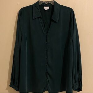Elegant Dark Green Women's Blouse